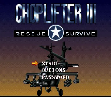 Choplifter III - Rescue-Survive (USA) screen shot title